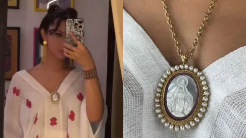 ¿Ángela Aguilar embarazada? Comparte imagen con supuesta medalla de la Virgen de La Dulce Espera