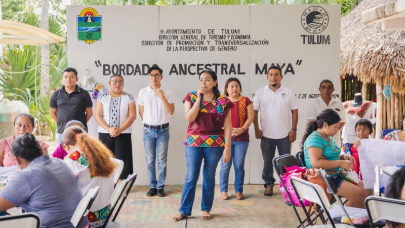 Ayuntamiento de Tulum activa curso de bordado artesanal