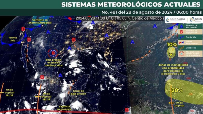 Pronóstico del clima en Quintana Roo para hoy miércoles 28 de agosto 2024