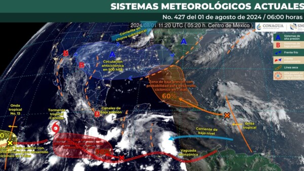 Pronóstico del clima para hoy jueves 1 de agosto 2024 en Quintana Roo