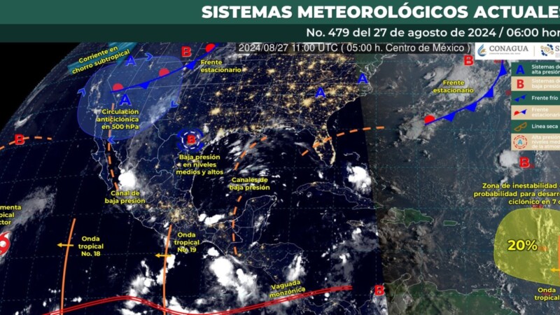 Pronóstico del clima en Quintana Roo para hoy martes 27 de agosto 2024