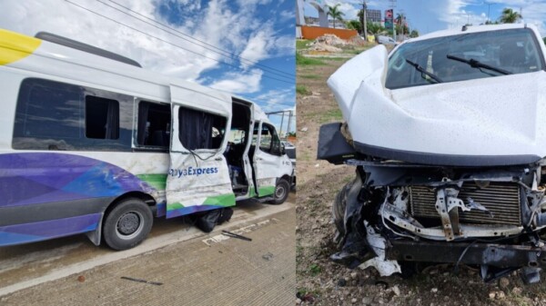 Aparatoso accidente en la Av. Colosio deja lesionados y daños