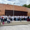 Al grito de “Justicia, Justicia”, protestan trabajadores del PJ en Cancún