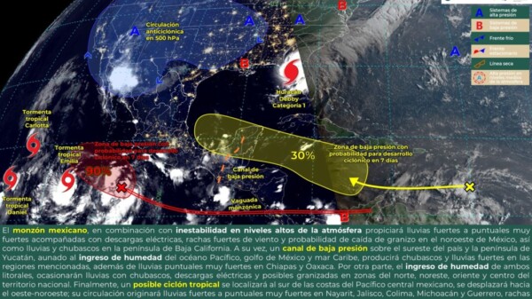 Pronóstico del clima en Quintana Roo para hoy lunes 5 de agosto 2024