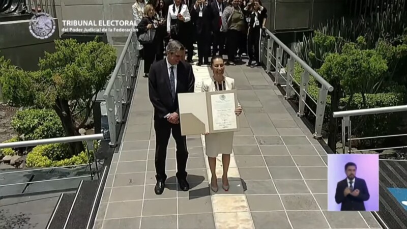 Celebra AMLO que Sheinbaum sea declarada Presidenta Electa