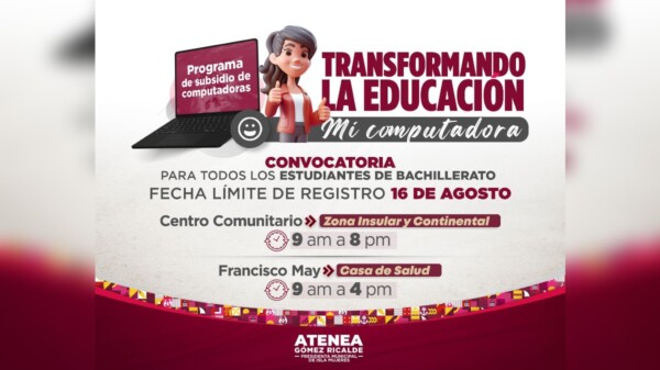 Atenea Gómez Ricalde amplía programa de subsidio de computadoras en Isla Mujeres