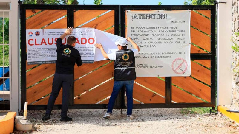 Imponen clausura a proyecto de desarrollo en zona incompatible