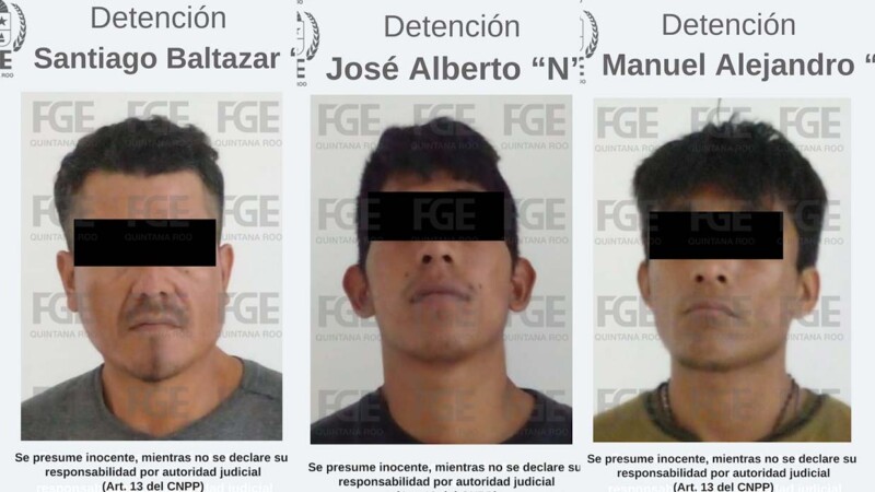 Autoridades detienen a tres hombres en Cancún por robo de vehículo