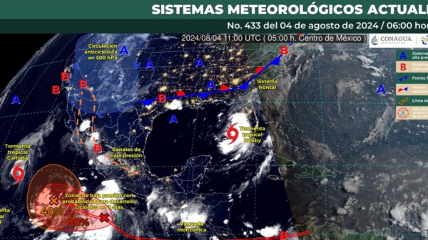 Pronóstico del clima para hoy domingo 4 de agosto 2024 en Quintana Roo