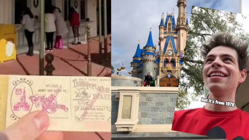 Tiktoker entra a Disney World por solo 8 dólares con boleto de 1978