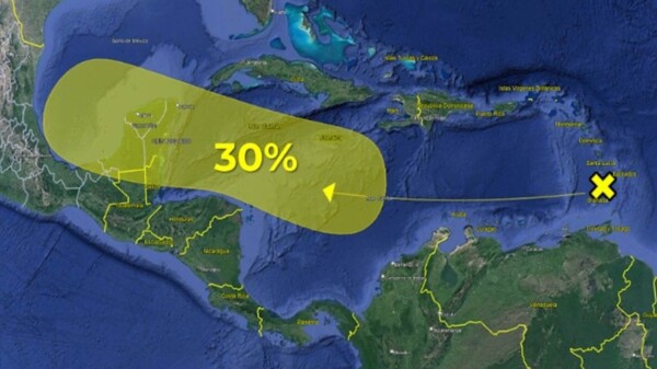 Mantiene zona de baja presión en las Antillas 30% de probabilidades de evolucionar