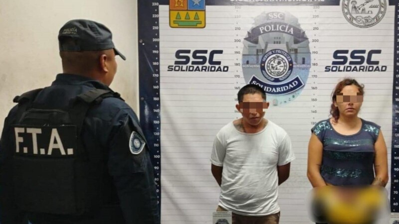 Detienen a pareja tras una riña por droga en Playa del Carmen