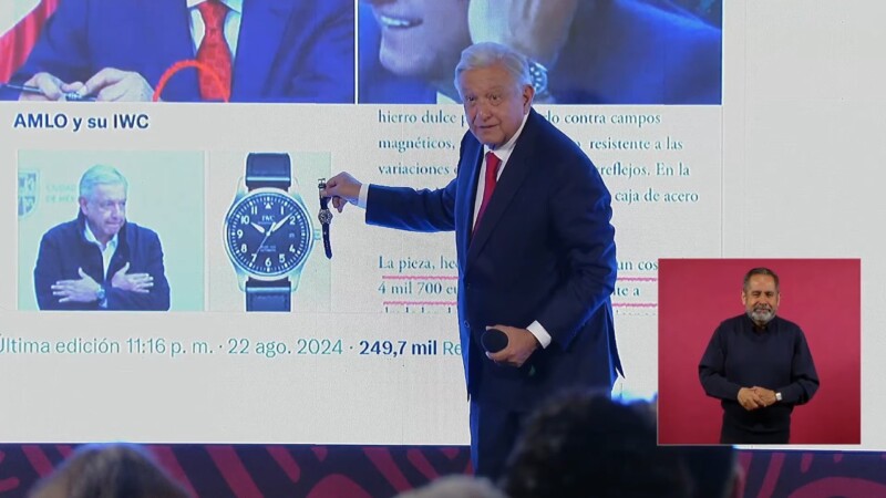 Aclara AMLO nuevamente el valor de su reloj “patito”