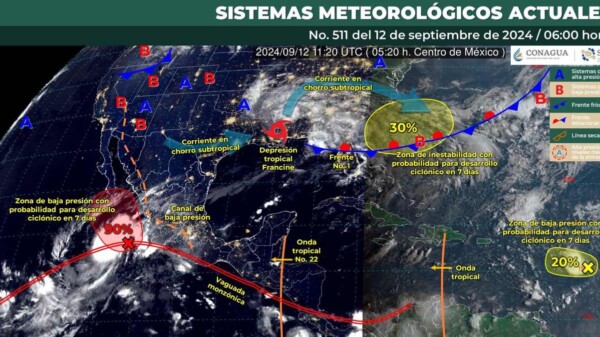 Pronóstico del clima en Quintana Roo para hoy jueves 12 de septiembre 2024
