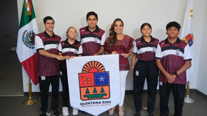 Abandera Mara Lezama a paratletas representantes de Quintana Roo en Paranacionales Conade 2024