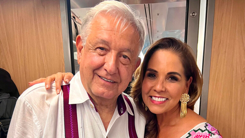 Mara Lezama acompaña al Presidente López Obrador durante su última gira de trabajo en Quintana Roo, junto a Claudia Sheinbaum