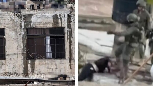 Militares israelíes empujan al vacío cuerpos de palestinos