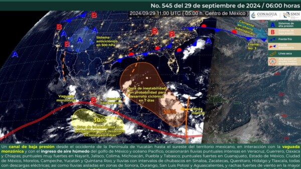 Pronóstico del clima en Quintana Roo para hoy domingo 29 de septiembre 2024