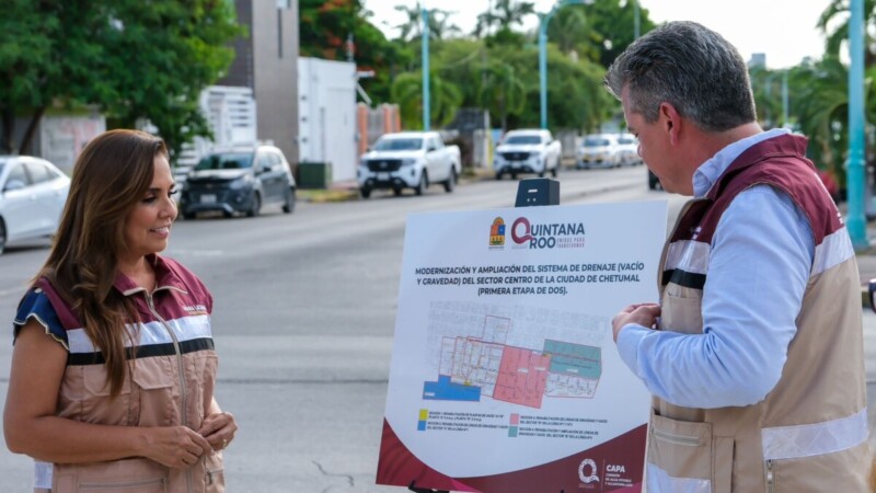 Anuncia Mara Lezama modernización del drenaje sanitario en el sector Centro de Chetumal para el bienestar de la gente