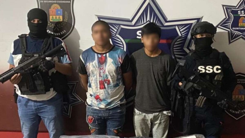 Detienen a 2 menores con droga en Paseos del Mar en Cancún