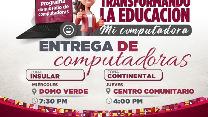 Atenea Gómez Ricalde anuncia entrega de computadoras en Isla Mujeres