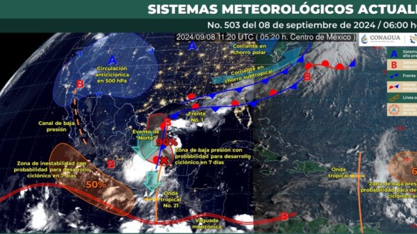 Pronóstico del clima para hoy domingo 8 de septiembre 2024 en Quintana Roo