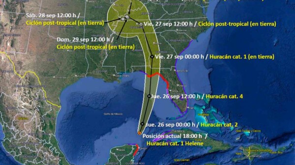 Pronostican impacto catastrófico de Helene en Florida como categoria 4