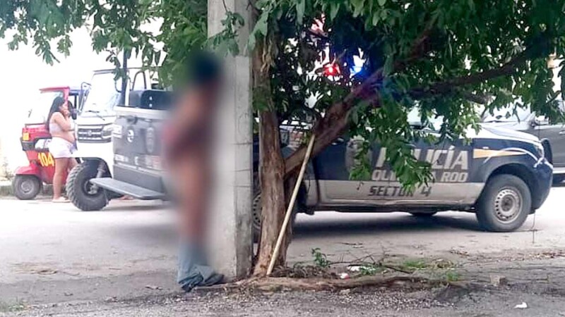 Intentan linchar a presunto ladrón en el fraccionamiento Paraíso Maya de Cancún