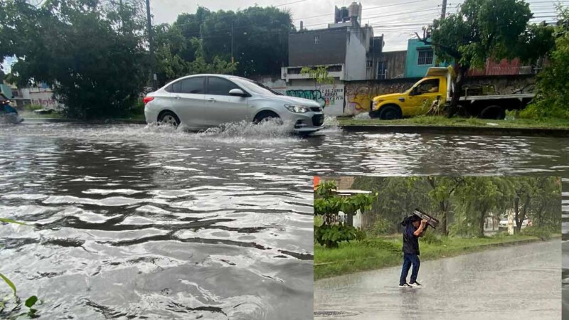 Intensas lluvias causan severos encharcamientos en Cancún