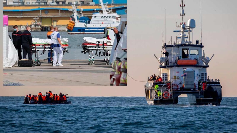 Naufraga barco de migrantes en Canal de la Mancha, mueren 12