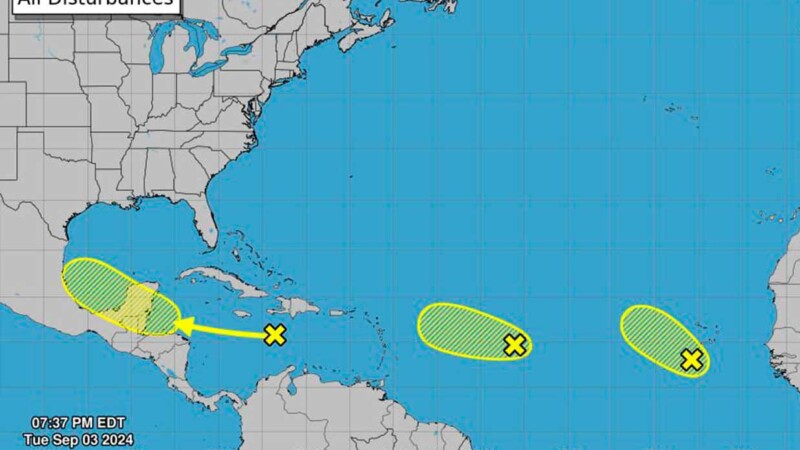 Vigila COESPROC Quintana Roo tres zonas de baja presión con potencial ciclónico