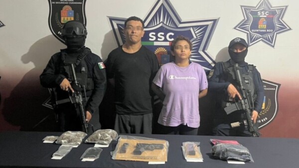 Detienen a pareja por narcomenudeo en la Supermanzana 99 de Cancún
