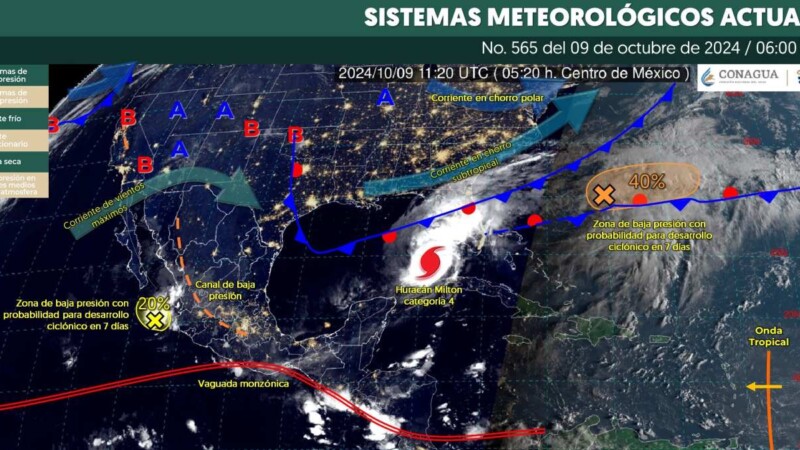 Pronóstico del clima en Quintana Roo para hoy miércoles 9 de octubre de 2024