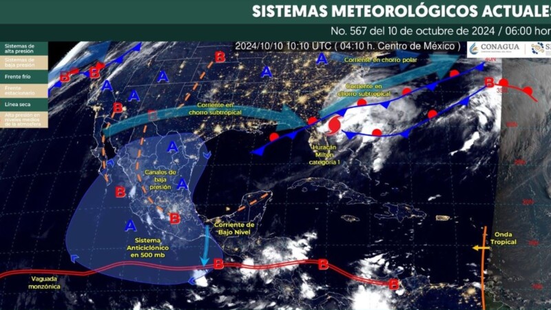 Pronóstico del clima en Quintana Roo para hoy jueves 10 de octubre del 2024