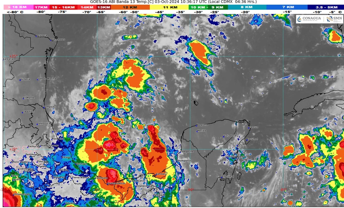 Pronóstico del clima en Quintana Roo para hoy jueves 3 de octubre de 2024; cielo medio nublado y probabilidad de lluvias en la entidad.