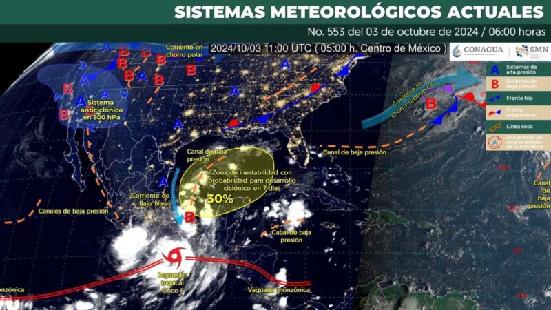 Pronóstico del clima en Quintana Roo para hoy jueves 3 de octubre de 2024