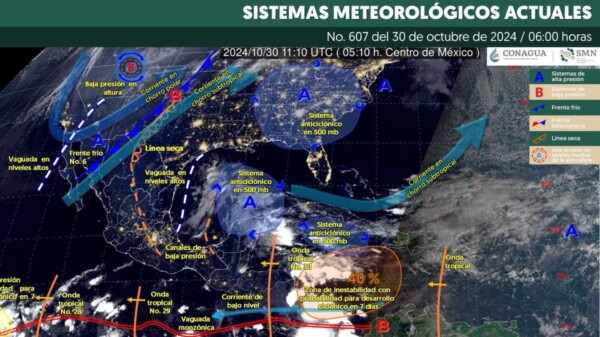 Pronóstico del clima en Quintana Roo para hoy miércoles 30 de octubre 2024