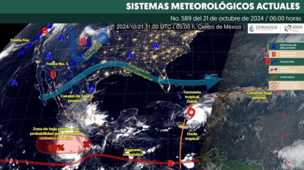 Pronóstico del clima en Quintana Roo para hoy lunes 21 de octubre de 2024