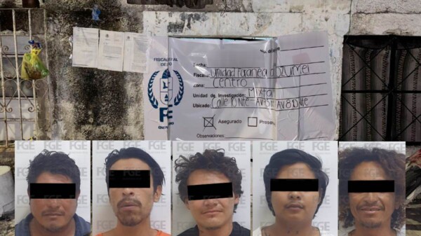 Aseguran drogas y detienen a cinco durante cateo en Cozumel