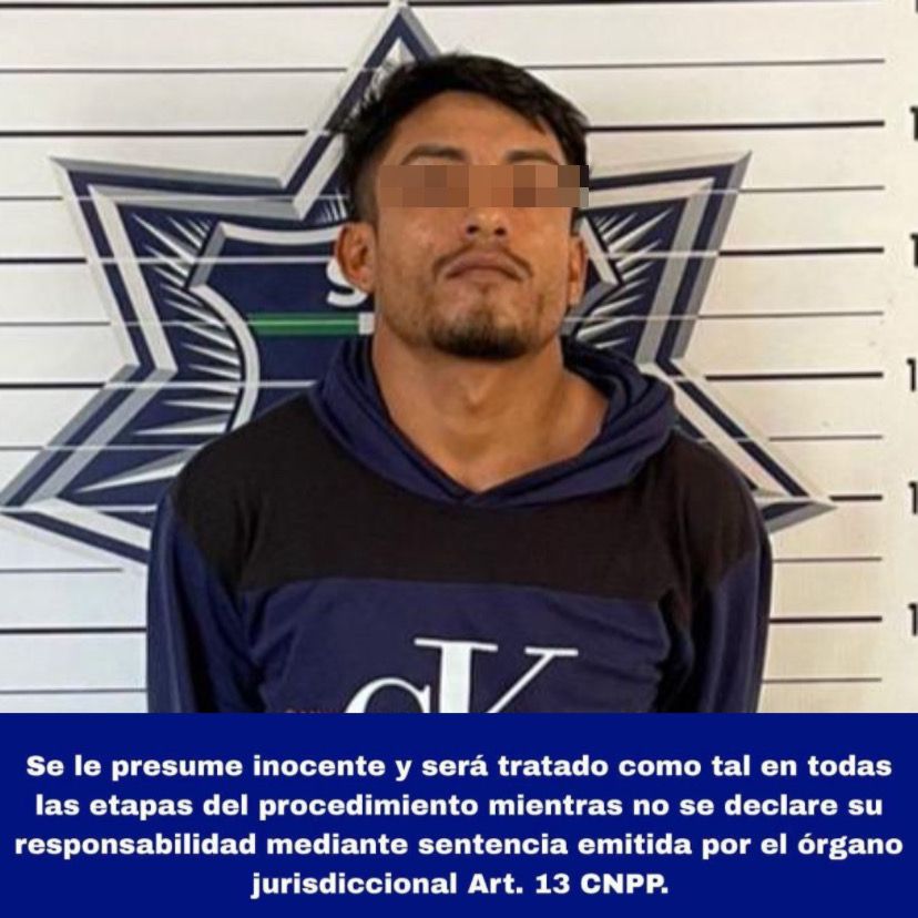 Detienen a narcomenudista en la zona de Isla Blanca; Sergio "N", (a) Javier, Naranjo y/o Clave R32, estaba a las afueras de la construcción del hotel Majestic.