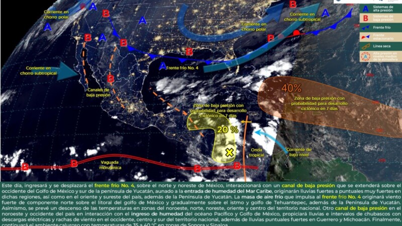 Pronóstico del clima en Quintana Roo para hoy miércoles 16 de octubre de 2024
