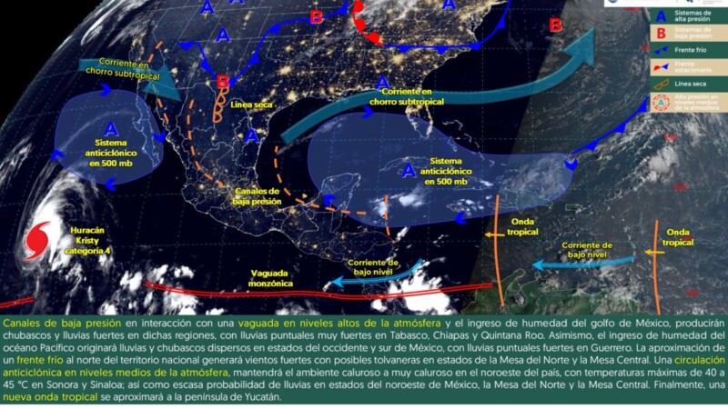 Pronóstico del clima en Quintana Roo para hoy viernes 25 de octubre de 2024
