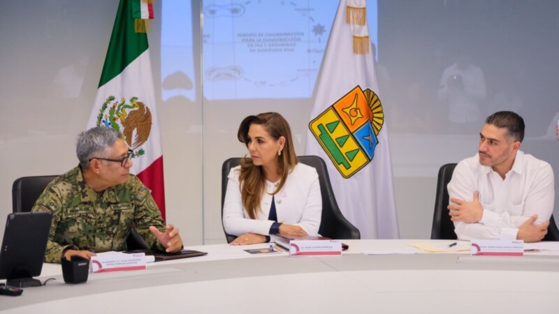 Presenta García Harfuch a Mara Lezama estrategia de seguridad en Q.Roo