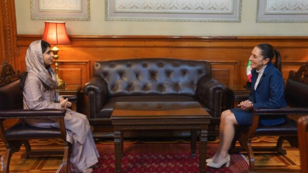Recibe Sheinbaum a Malala Yousafzai, Nobel de la Paz