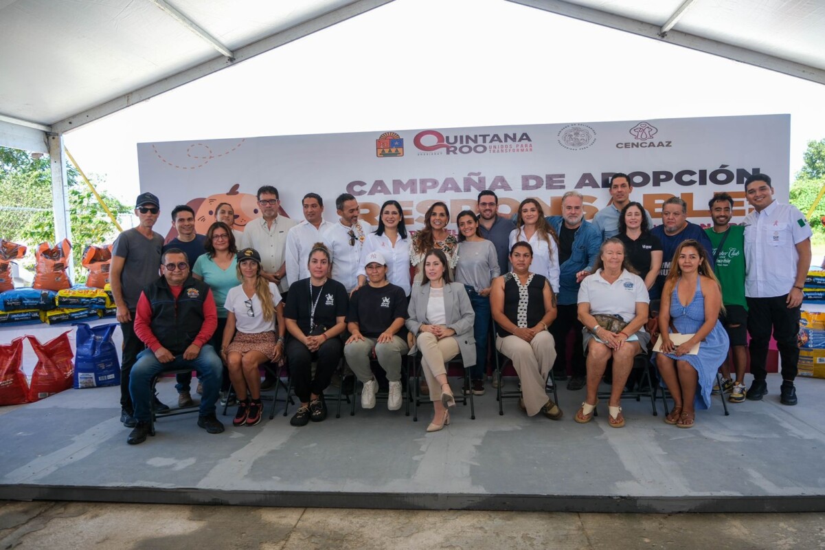 La gobernadora de Quintana Roo exhorta a adoptar en vez de comprar para que las mascotas tengan un hogar con amor y se diga no al maltrato animal.