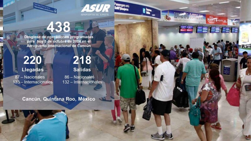 Repuntan vuelos en Aeropuerto de Cancún