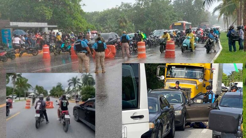Robo con violencia causa cierre temporal del bulevar Kukulcán en Cancún