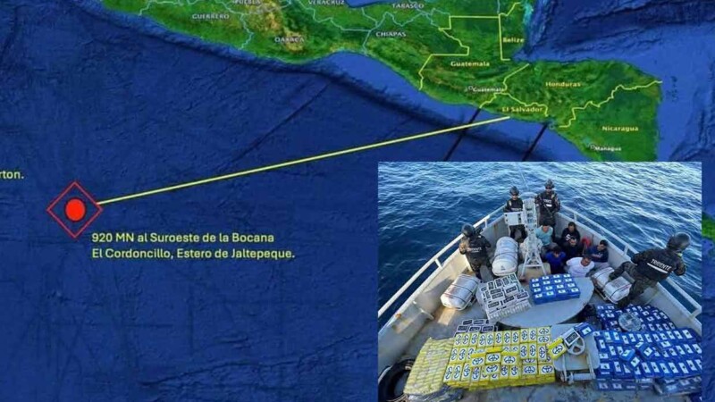 Autoridades de El Salvador incautan mas de tonelada y media de cocaína en el Pacifico