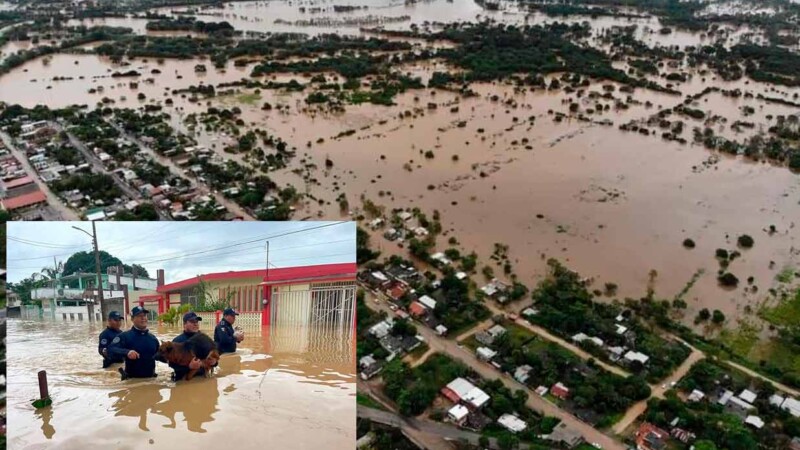 Desborde de rio Coatzacoalcos deja al sureste de Veracruz bajo el agua