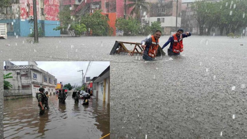 Intensas lluvias por Tormenta Tropical "Nadine" dejan dos muertos en Veracruz 